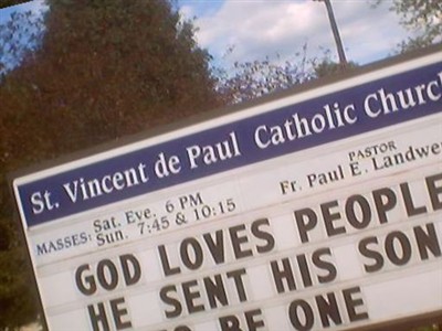 Saint Vincent de Paul Catholic Church Cemetery on Sysoon