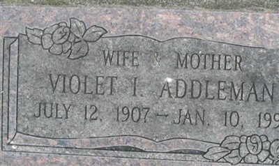Violet I. Addleman on Sysoon