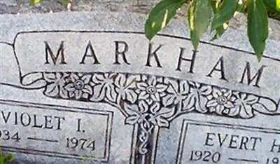 Violet I. Markham on Sysoon