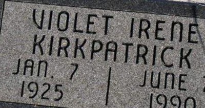 Violet Irene Kirkpatrick on Sysoon