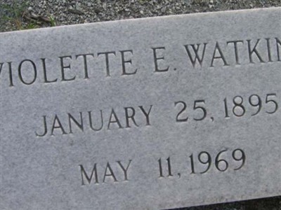Violette E Watkins on Sysoon