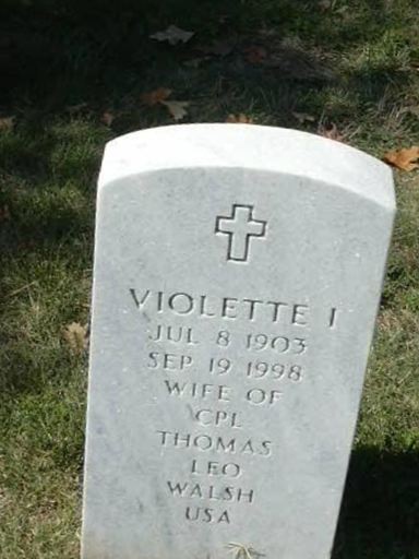 Violette I Walsh on Sysoon