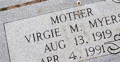 Virgie M Myers on Sysoon