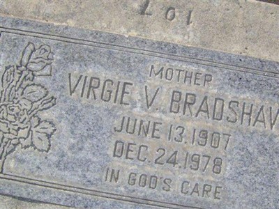 Virgie Viola Bradshaw on Sysoon