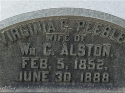 Virginia C. Peebles Alston on Sysoon