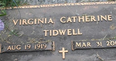 Virginia Catherine Tidwell on Sysoon