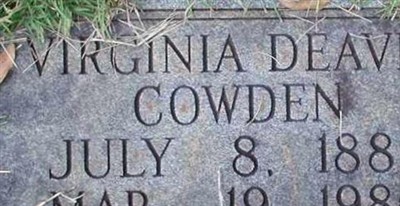 Virginia Deaver Cowden on Sysoon