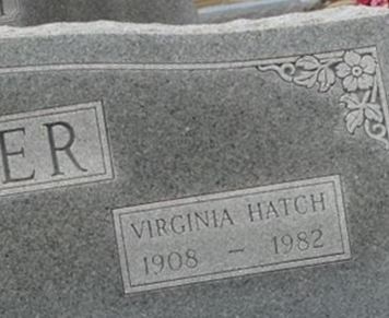 Virginia (Hatch) Wacker on Sysoon