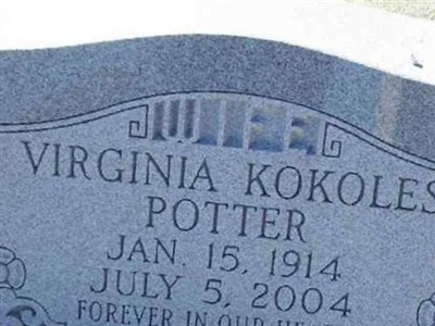 Virginia Kokoles Potter on Sysoon