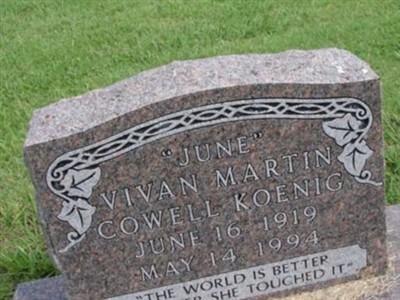 Vivian 'June' Martin Cowell Koenig on Sysoon
