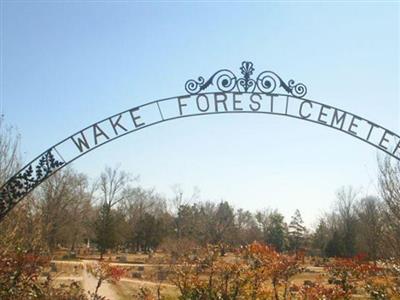 Wake Forest Cemetery on Sysoon