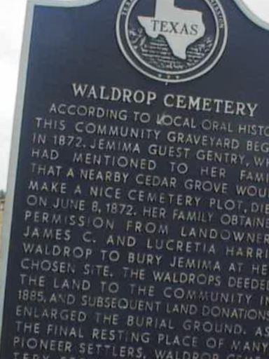 Waldrop Cemetery on Sysoon