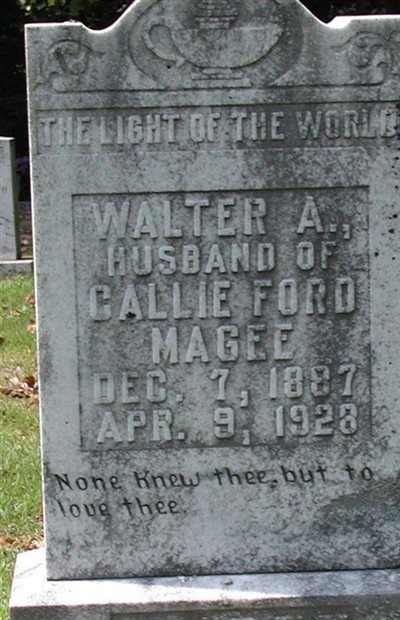Walter A. Magee on Sysoon