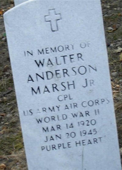 Corp Walter Anderson Marsh, Jr on Sysoon