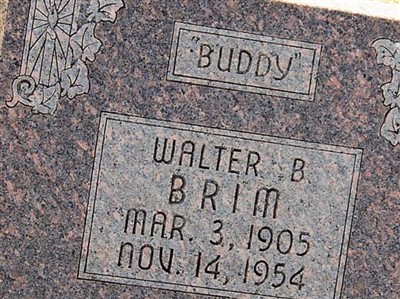 Walter B "Buddy" Brim on Sysoon