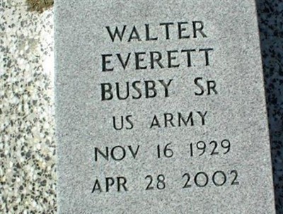 Walter E. Busby, Sr on Sysoon