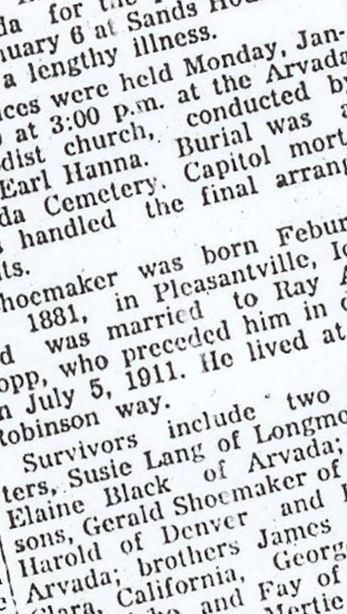 Walter E. Shoemaker on Sysoon