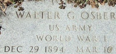 Walter G Osberg on Sysoon