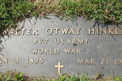 Walter Otway Hinkle on Sysoon