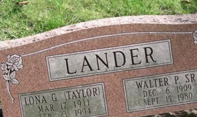 Walter P. Lander, Sr on Sysoon