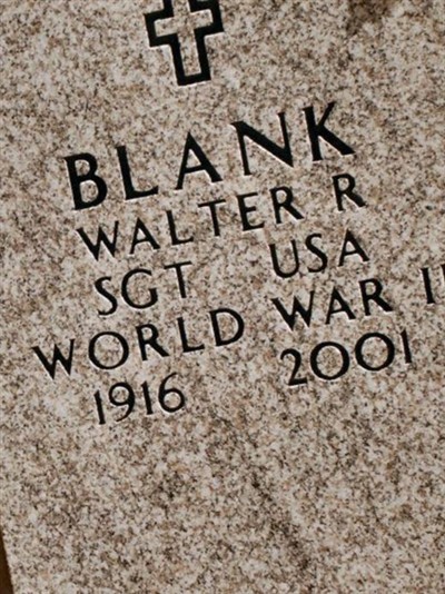 Walter R Blank on Sysoon