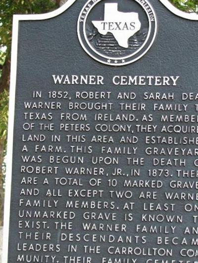 Warner Cemetery on Sysoon
