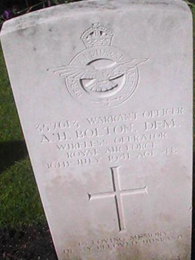 Warrant Officer ( W. Op. ) Alfred Harry Bolton on Sysoon