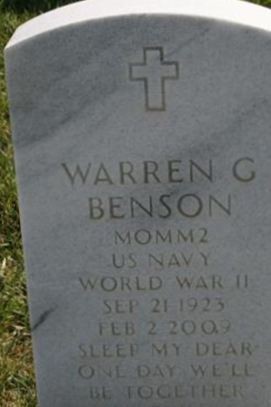 Warren G Benson on Sysoon