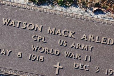 Watson Mack Arledge, Find a grave on Sysoon Watson Mack Arledge on Sysoon