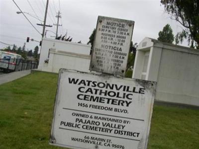 Watsonville Catholic Cemetery on Sysoon