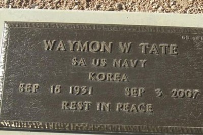 Waymon W. Tate on Sysoon