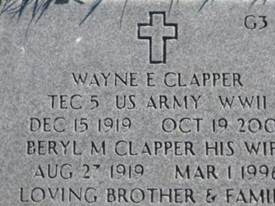 Wayne E Clapper on Sysoon