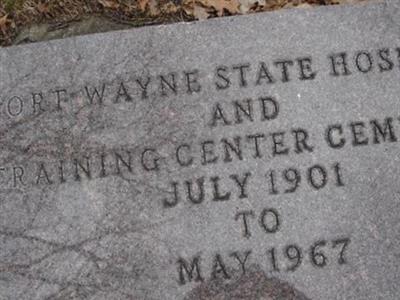 Fort Wayne State Hospital Cemetery on Sysoon