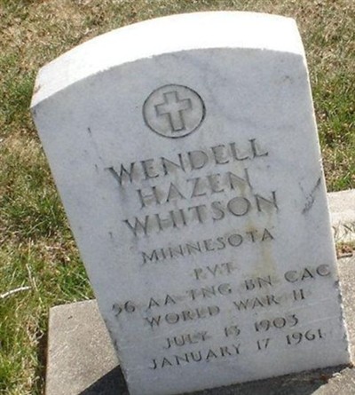 Wendell Hazen Whitson on Sysoon