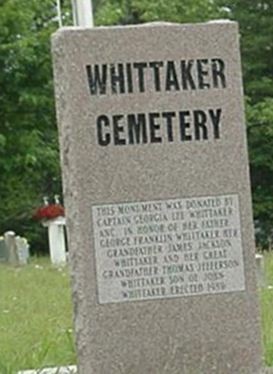 Whittaker Cemetery on Sysoon