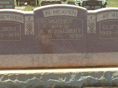 Wife of E. W. Halbert on Sysoon