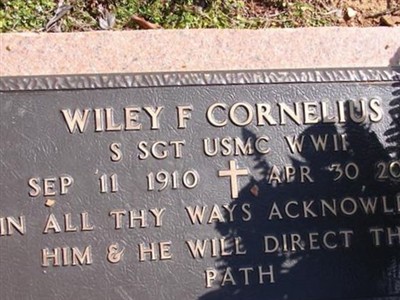 Wiley F. Cornelius on Sysoon