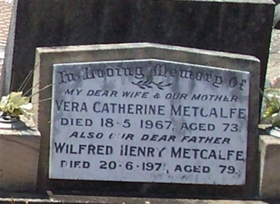 Wilfred Henry METCALFE on Sysoon
