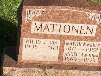 Wilho J. Mattonen on Sysoon