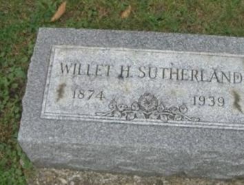 Willet Henry Sutherland on Sysoon