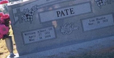 William Albert Pate, III on Sysoon