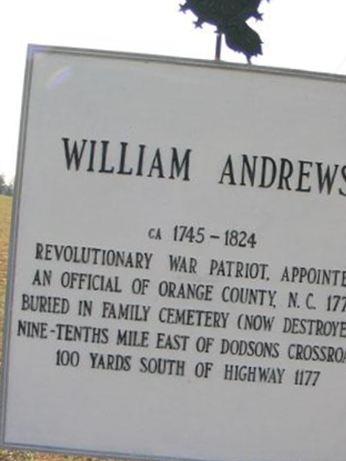 William Andrews Family Cemetery on Sysoon