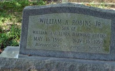 William Augustus Robins, Jr on Sysoon