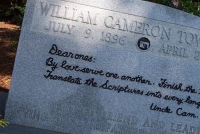 Dr William Cameron "Uncle Cam" Townsend on Sysoon