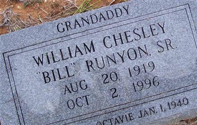William Chesley(Bill) Runyon, Sr on Sysoon