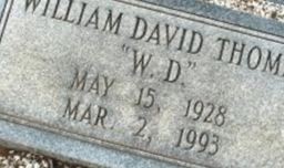 William David(WD) Thomas on Sysoon
