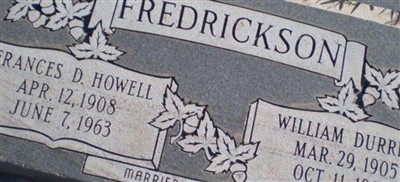 William Durrell Fredrickson on Sysoon