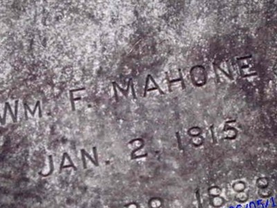 William Flourney Mahone on Sysoon