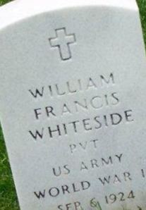 William Francis Whiteside on Sysoon