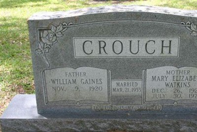 William Gaines Crouch on Sysoon